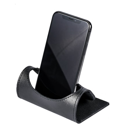 Dacasso Black Leather Foldable Cell Phone Holder EI-1011